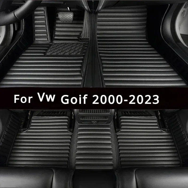 Custom Leather 3D Car Floor Mat For VolksWagen VW Golf 6 2008-2023Carpet Cover Interior Protector Accessories partsInterior Foot