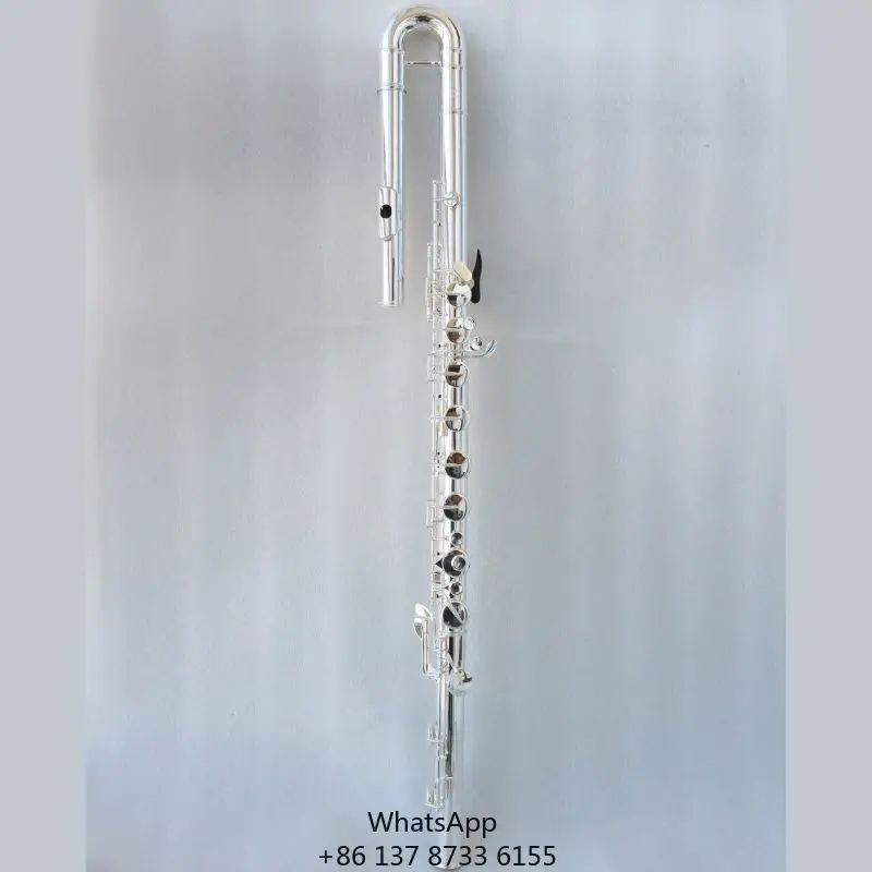 

Professional Bass Flute High Grade Silver Plated Music Instrument Bass Flute