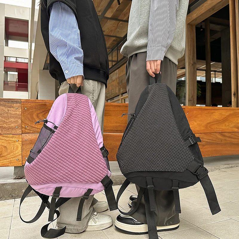 

Sling Crossbody Bag Large Capacity Chest Bags for Men Women Lightweight Backpack for Hiking Walking Unisex Students Travel Bag