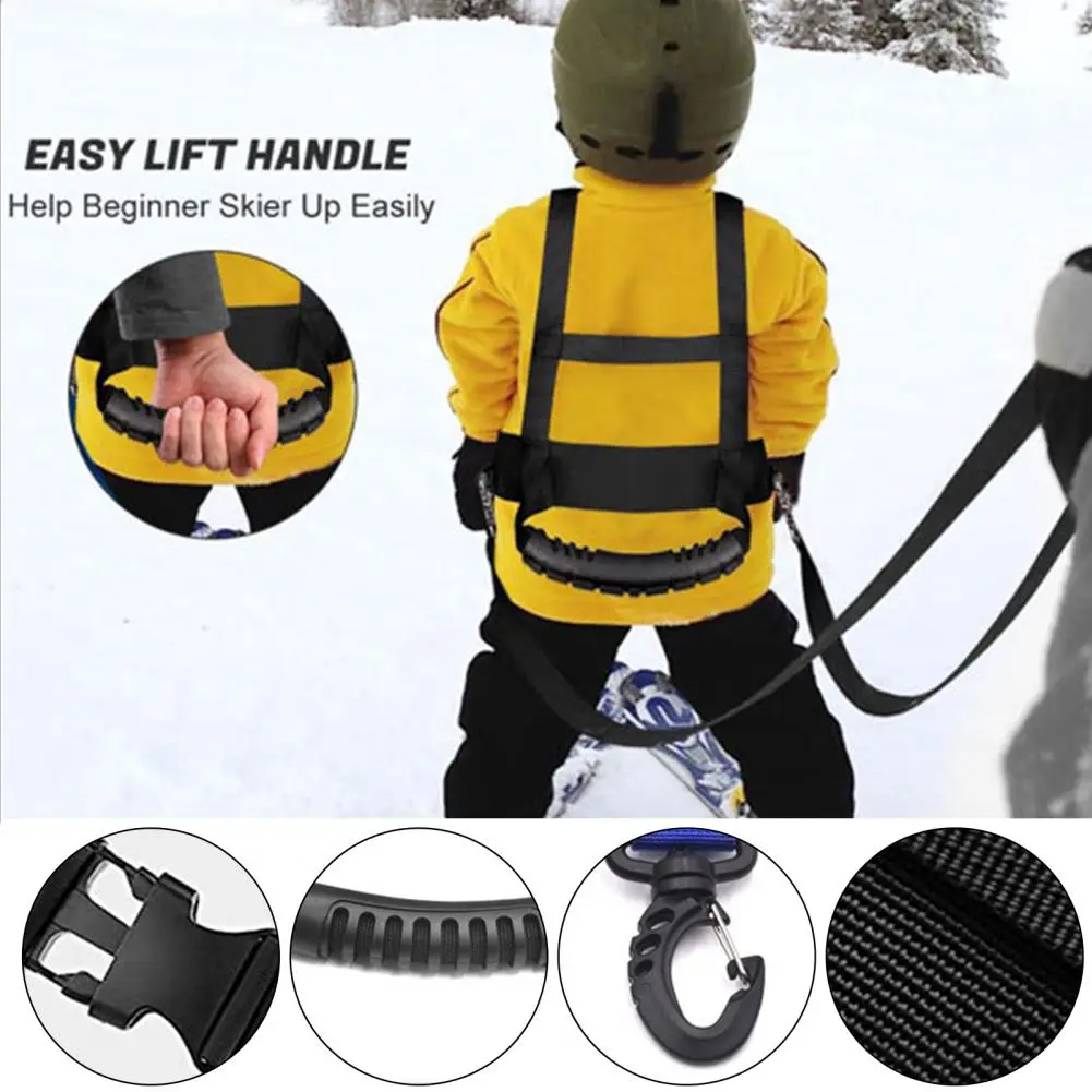 Ski Harness Trainer com Trela Removível, Liberação Rápida Ajustável, Ski Snowboard Training, Garça de Segurança Infantil, Criança Criança