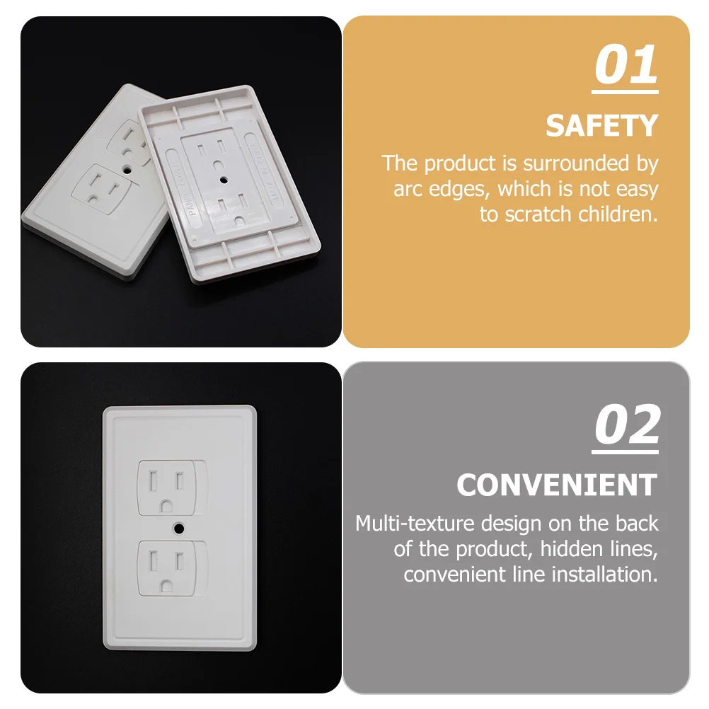 

6Pcs Self-Closing Outlet Covers for Baby Safety - Childproof Electric Outlet Plug Covers with Automatic Rebound Design, ABS