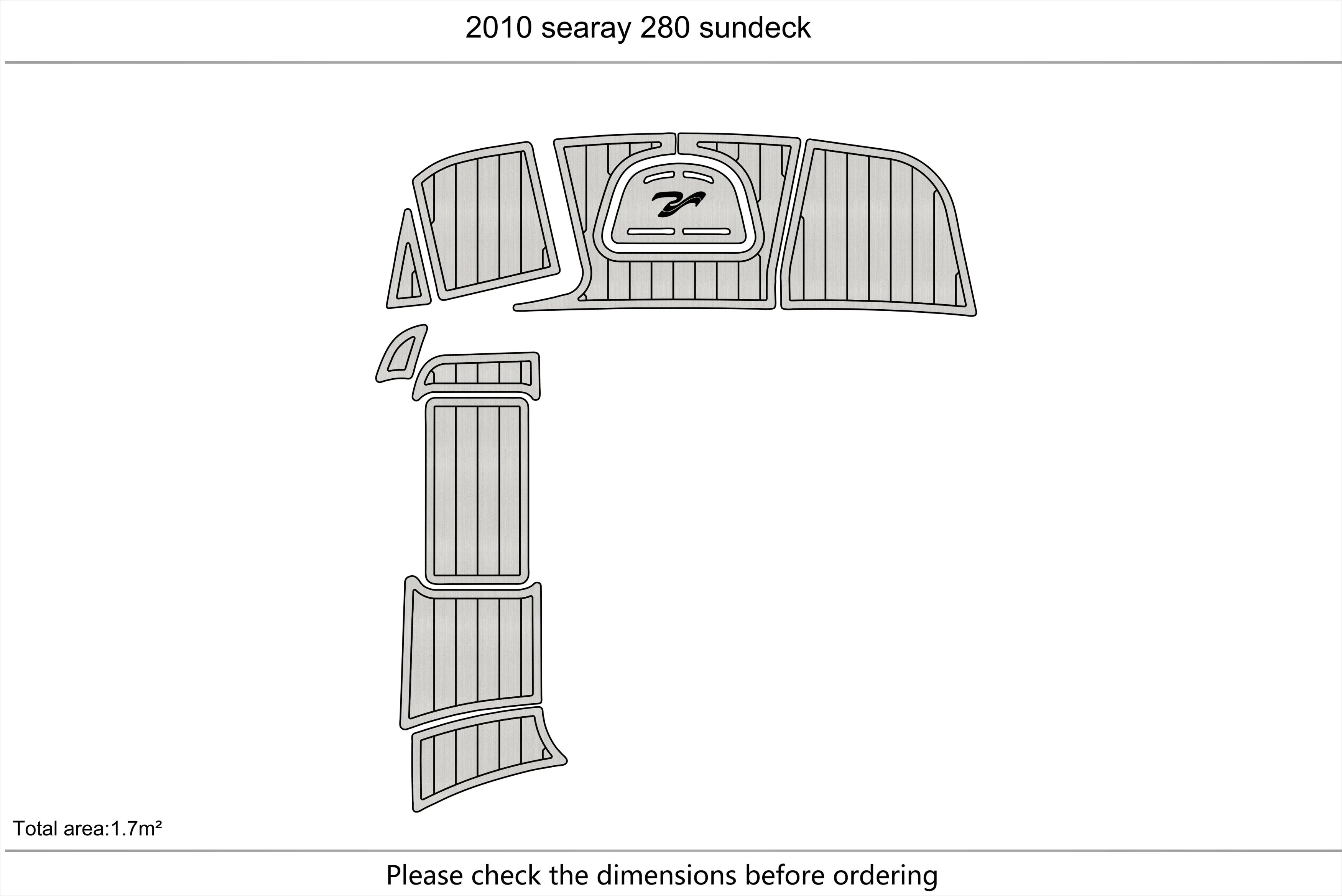 2009-2015  searay 280 S swimming platform 1/4