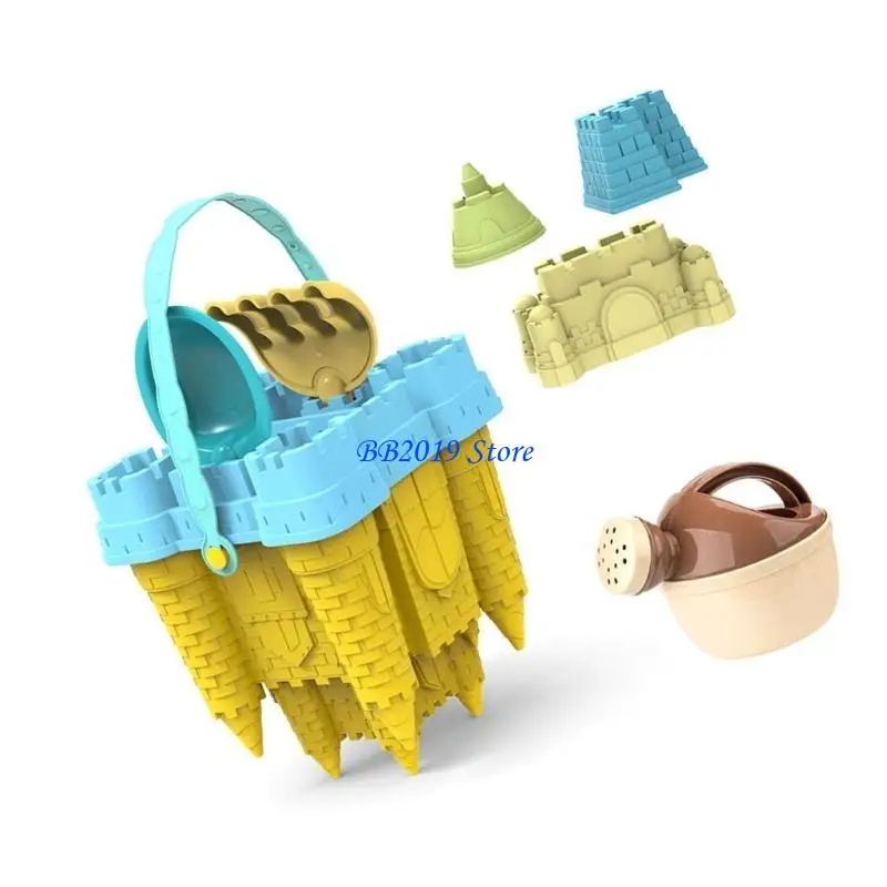 Q0KB Sand Bucket Beach Toy for Children Castelo areia ao ar livre Molde areia para menino Playset neve areia da