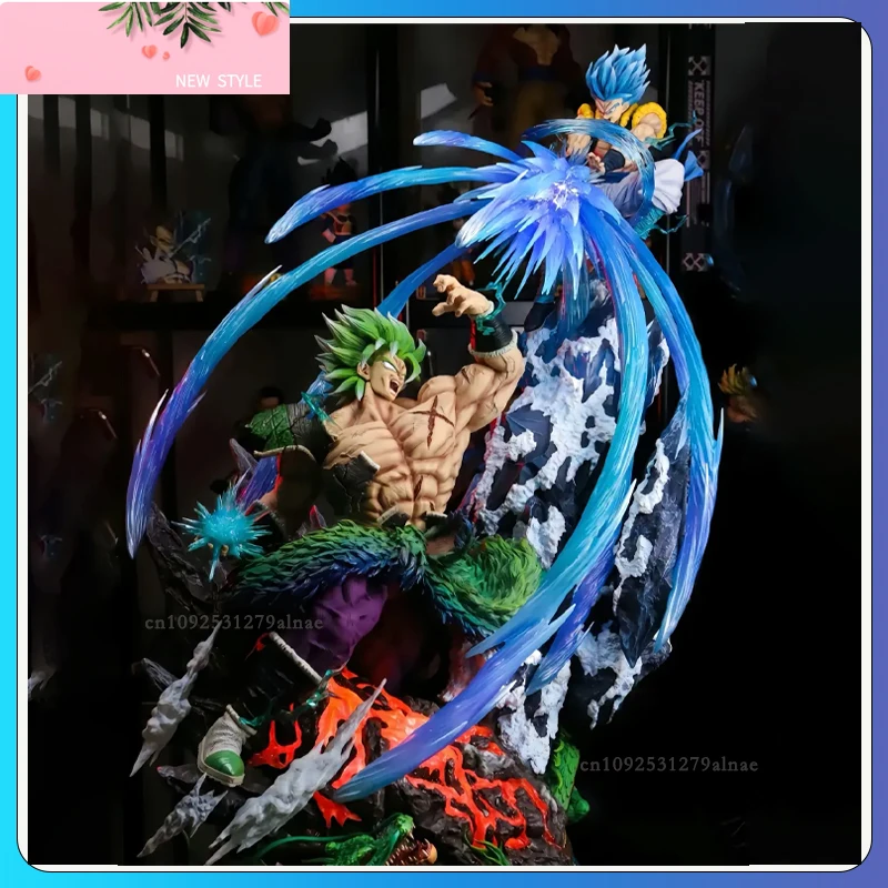 

20cm Dragon Ball Broly Anime Figures Broly Vs Gogeta Figurine Model Pvc Statue Doll Collection Toy Decoration Christmas Toy Gift