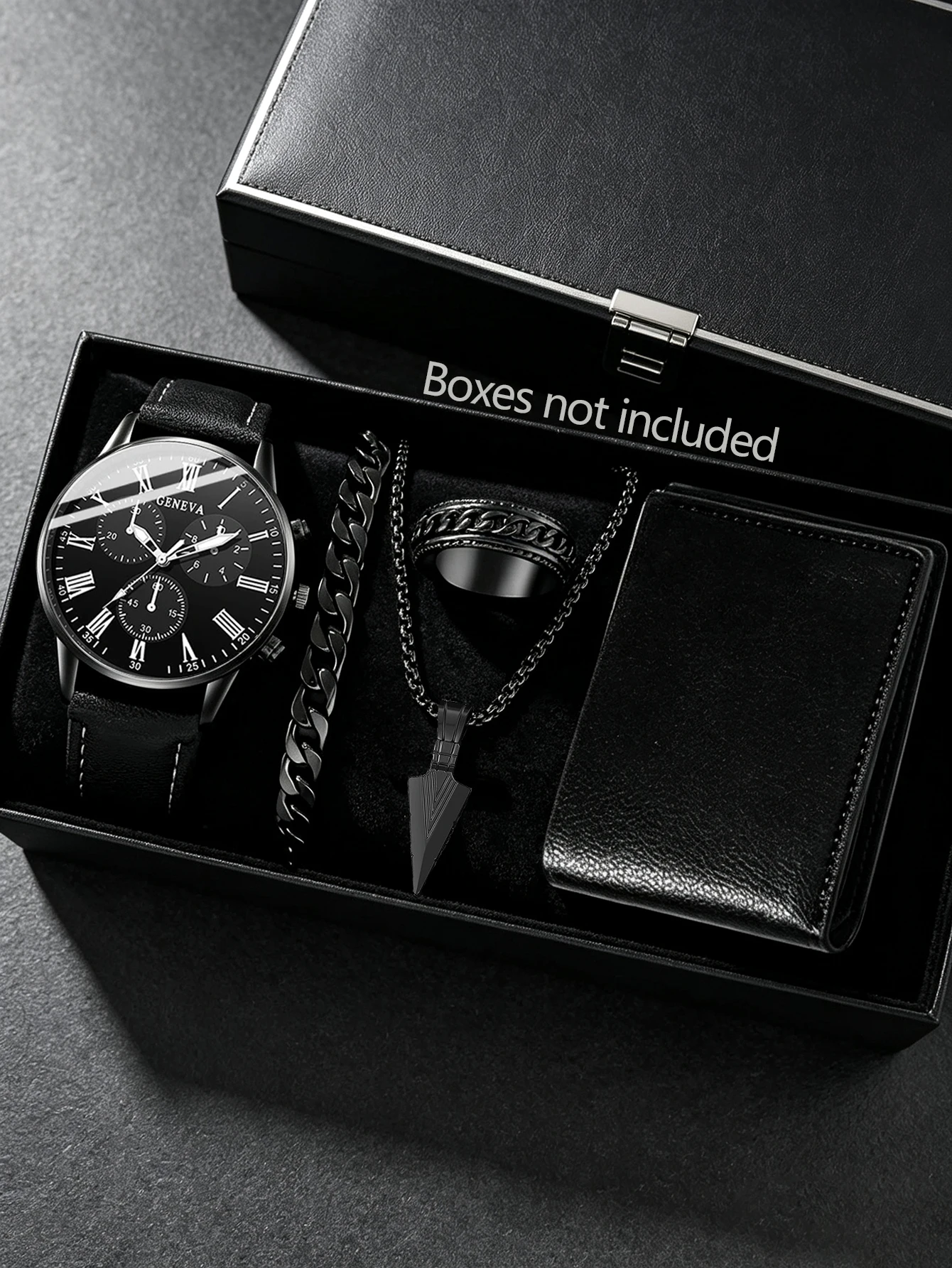 어린이용 블랙 PU 가죽 쿼츠 시계 세트 (액세서리,  - Jewelry Watches For Kids 리뷰 및 가격