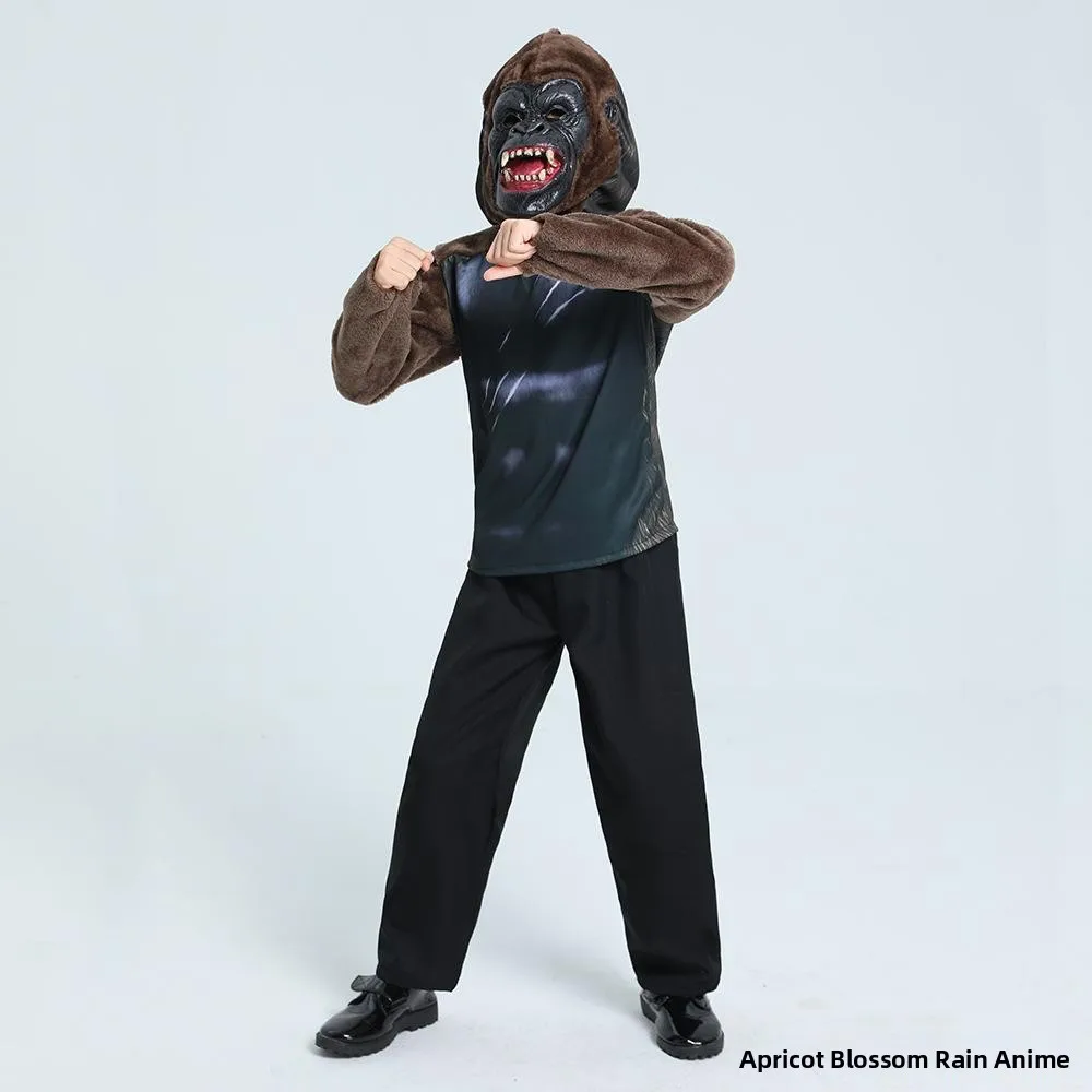 

Детский персонаж фильма «Король гориллы», костюм на Хэллоуин для ролевых игр, костюм для косплея, одежда для выступлений на сцене