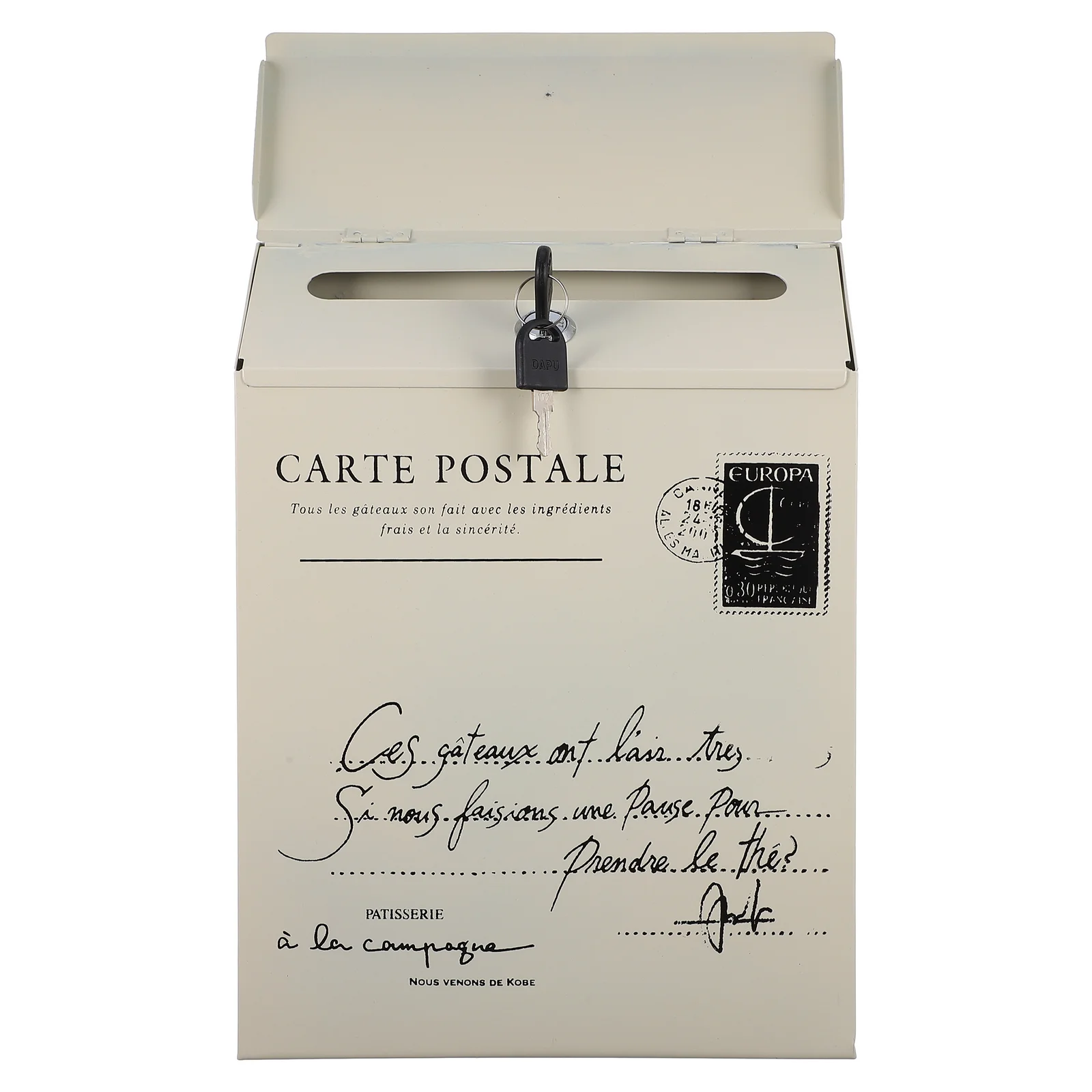 

Letter Outdoor Mailbox Retro Decor Vintage Signs 2930X2170X650CM Iron Sheet with Lock Wall Mount