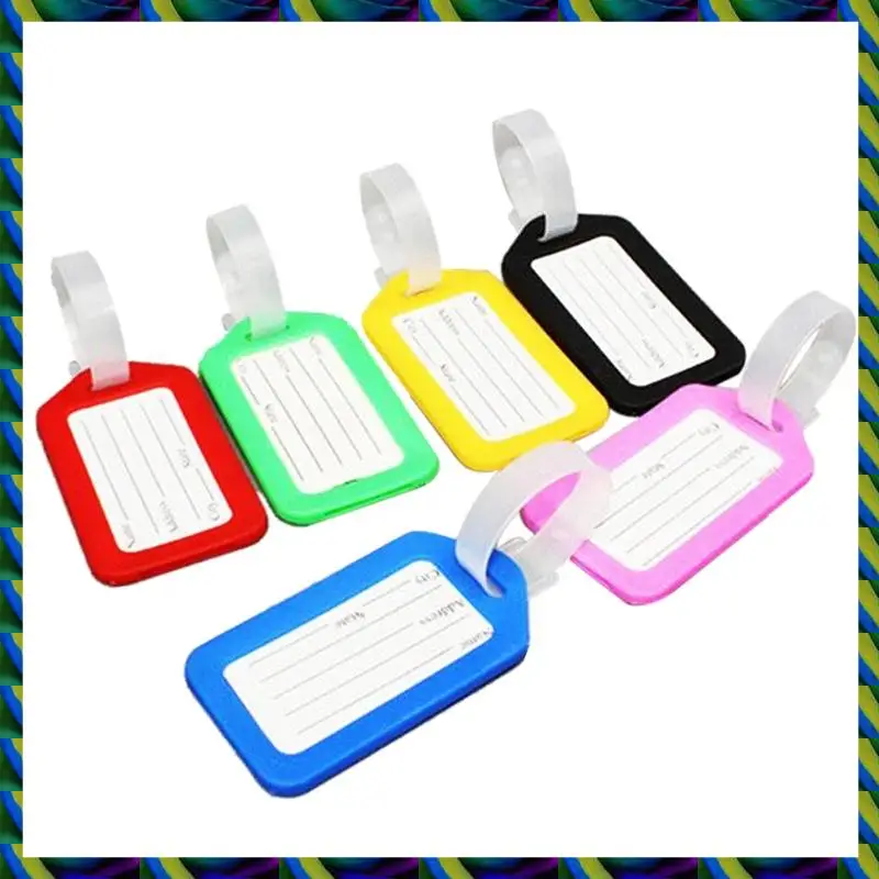매일 20X 여행 수하물 가방 태그 플라스틱 가방 수하물 사무실 이름 주소 ID 라벨