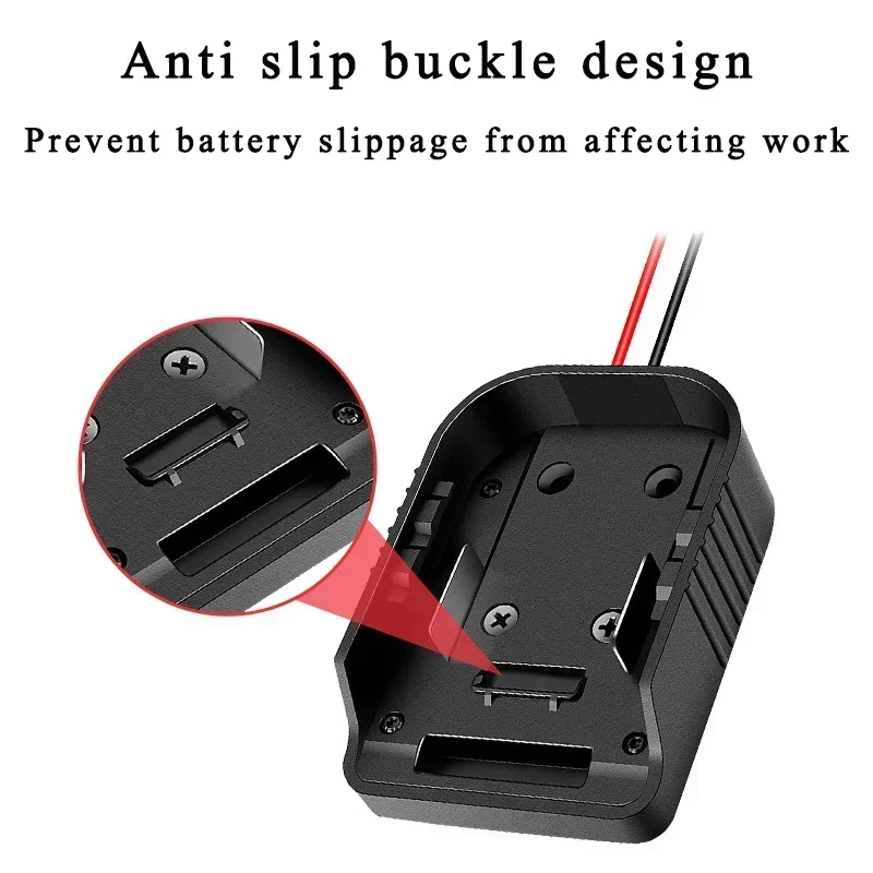 Li-ion Battery Power Supply Mount Connector DIY Adapter Dock Holder For Makita BL1830 For Bosch 14.4V-18V Lithium Battery BAT618