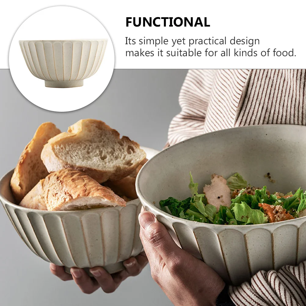 

1Pcs Chrysanthemum Large Kitchen Food Serving Bowl Rice Ramen Multifunctional Home Tableware Noodle Bowls