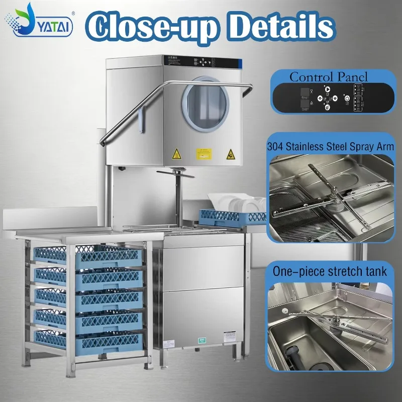 Intelligent Automatic Hood Type Dish Washing Washer Machine Commercial Smart Dishwashers Restaurant