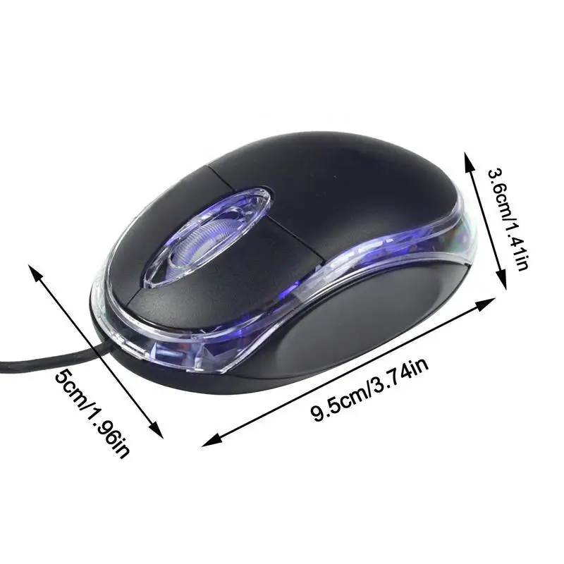 Проводная мышь для ноутбука, портативная Проводная игровая мышь, портативная игровая Механическая мышь, удобная и эргономичный дизайн, подходит для компьютера и