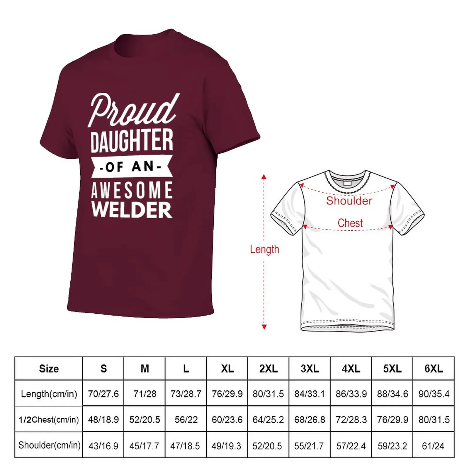 New Proud daughter of an awesome Welder T-Shirt customizeds shirts graphic tees blanks Short sleeve tee men