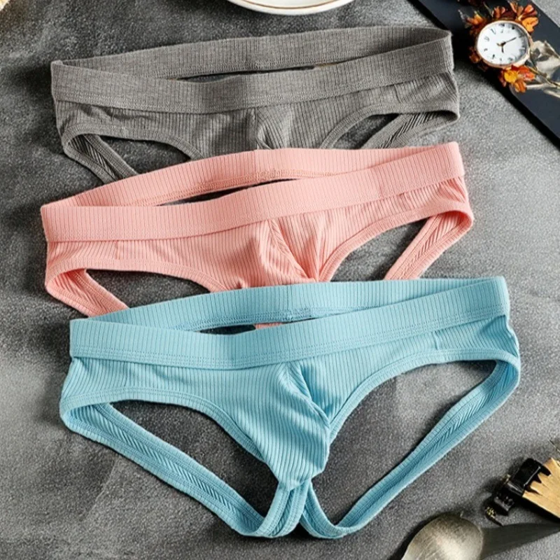 

Low waist thong men's underwear modal cotton threaded breathable hip lift double-cubed men's underwear 2321-SD