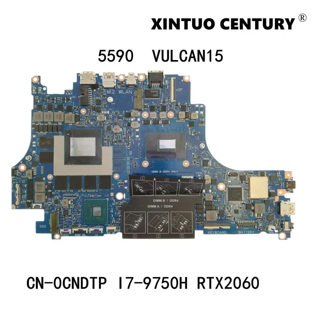 

CN-0CNDTP 0CNDTP CNDTP For Dell 5590 Motherboard VULCAN15 with SRF6U I7-9750H CPU N18E-G1-KC-A1 RTX2060 100% tested OK