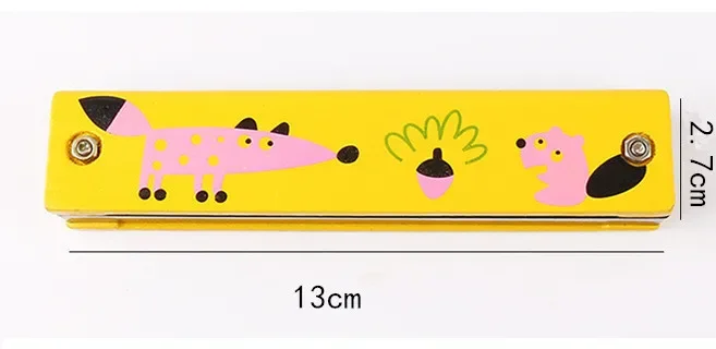 モンテッソーリおもちゃ 16 穴ハーモニカ愛らしい漫画パターン子供のための楽器教育玩具子供のため
