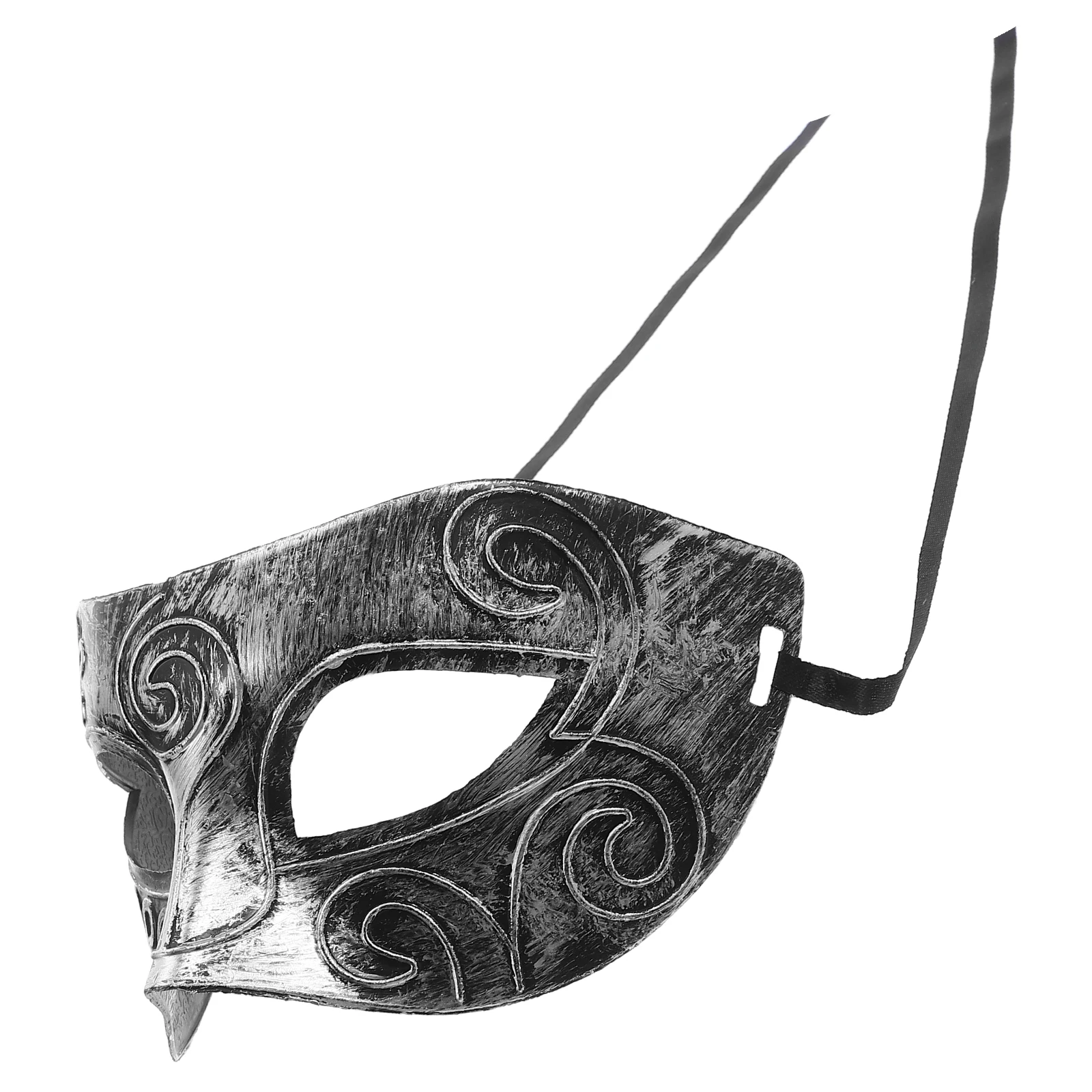 

Elegant Men Face Mask Masquerade Roman Warrior Retro Crown Party Accessory for Halloween Ball Greek Costume Decoration