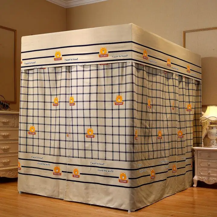 Thiened Winter Mosquito Net Bedroom Curtain One-Piece Design Bed Canopy Soundproofing Light Bloing  Sle Bed Curtain