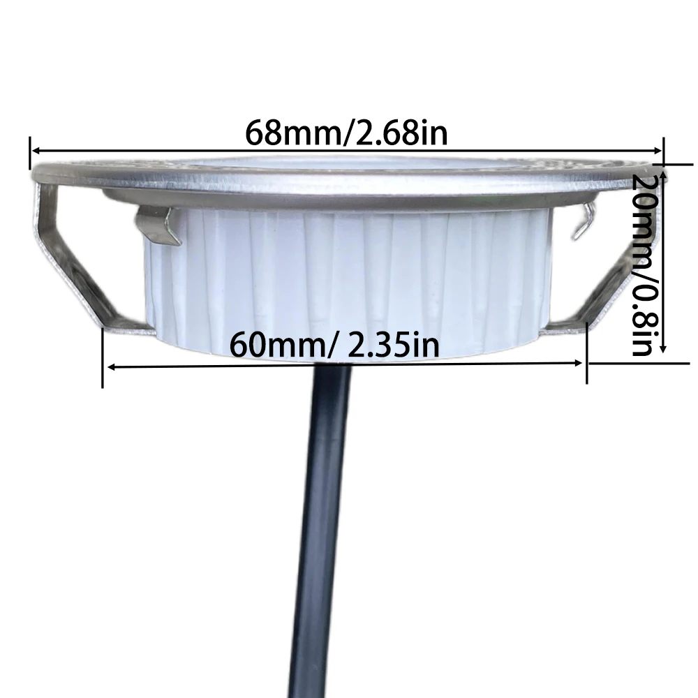 2-teilige 12V AC/DC 1,5W LED-Dunstabzugshaubenleuchte 55-60mm Loch Rauchabzugshaube Ventilator Schranklampe 15W Halogen-Äquivalent – Detail 5