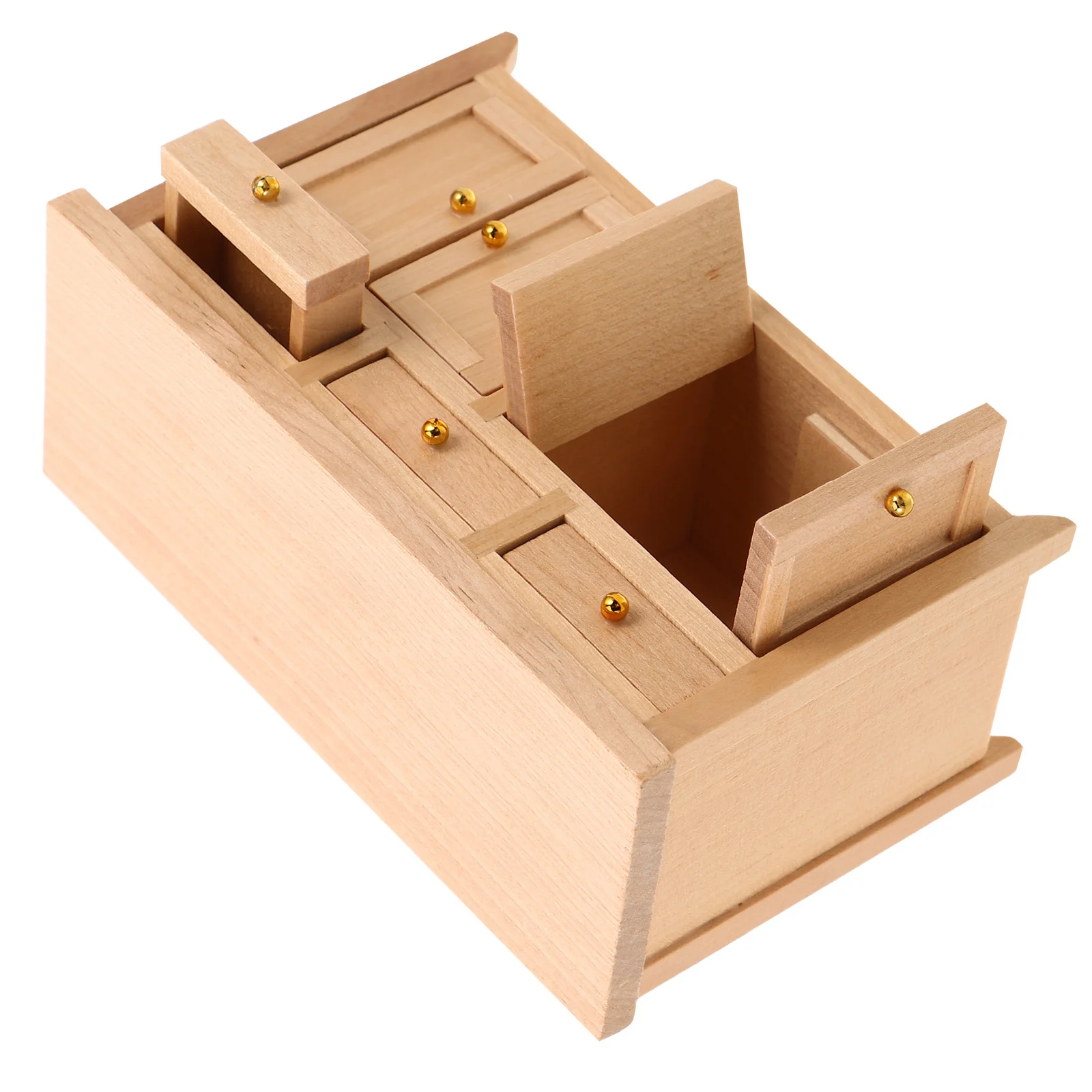 Móveis para casa de bonecas escala 1/12, armário de madeira em miniatura para cozinha, sala de estar, economia de espaço, exibição de armazenamento, mini casa, 1 peça