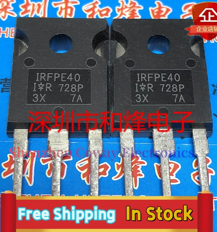 

10PCS-30PCS IRFPE40 TO-247 800V 5.4A In Stock Fast Shipping