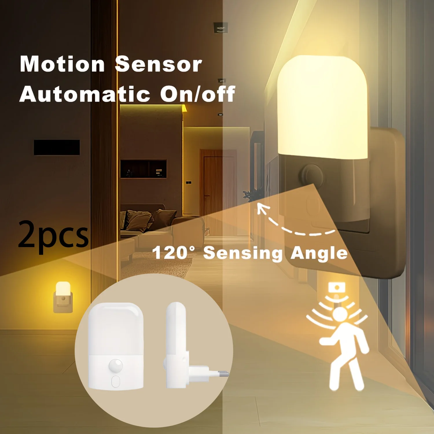 

1/2/4 шт. ночников с датчиками движения, обеспечивающих мягкое освещение, подходят для спален, прихожих, гостиных и кухонь.