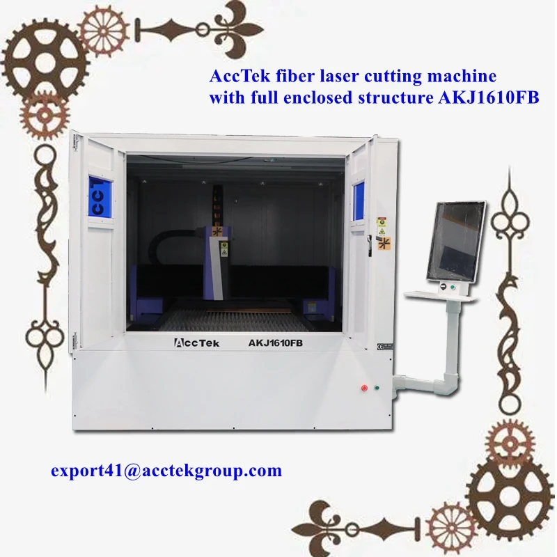 Full Enclosed 4000W 6000W Fiber Laser Cutting Machine Sheet Metal Cutting Machine 1610