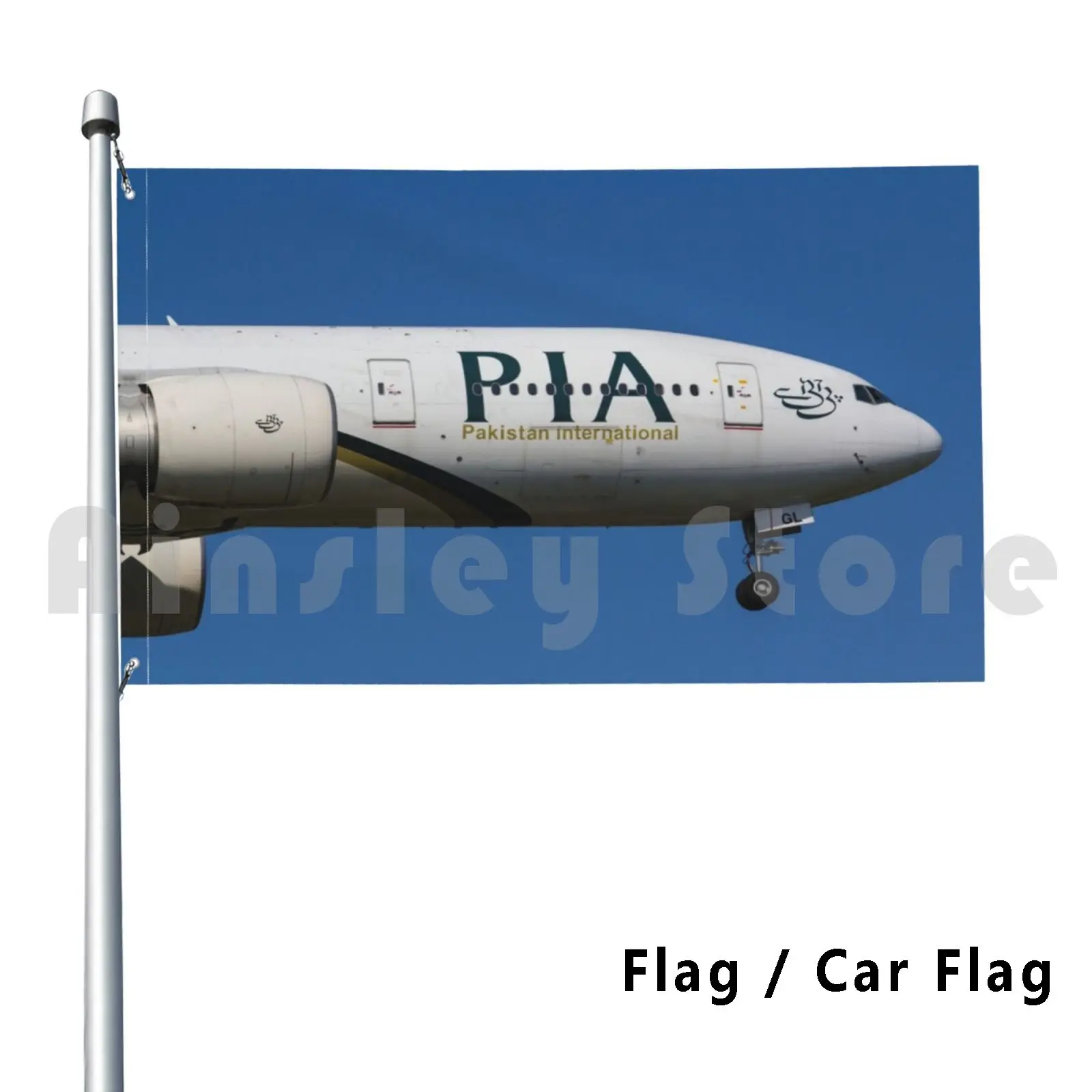 Pakistan International Boeing 777 Outdoor Decor Flag Car Flag Pia Pia 777 Pia Boeing Pia Jet Pia Pia Boeing 777 Pakistan