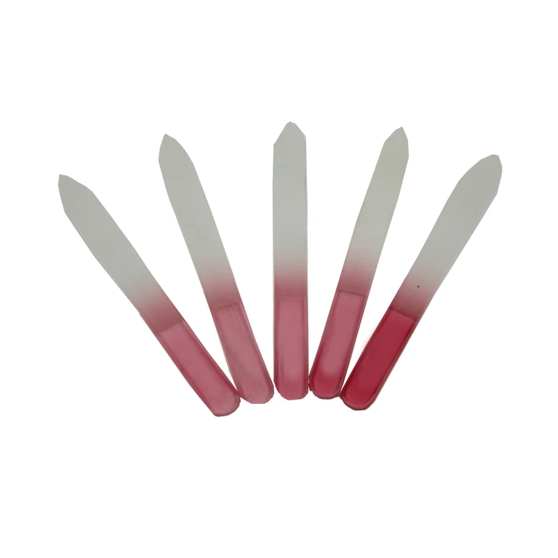 5Pcs/Set 12*1.2*0.5cm Women Girls Gift Professional Glass Emery Board Fingernail Nail File Nailfile Care Tool Kit