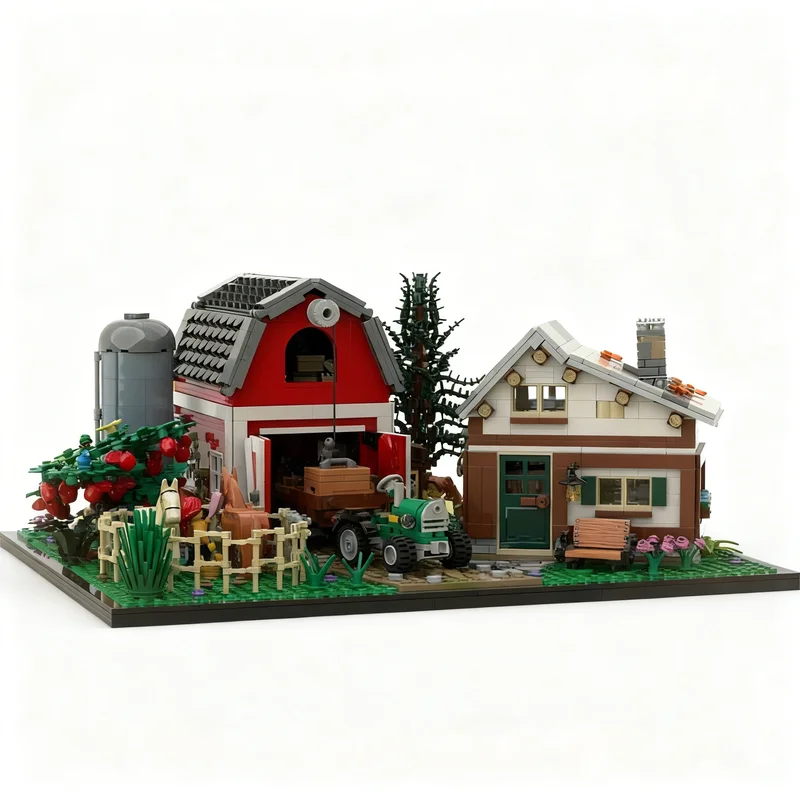 2877pcs MOC Farm Life Model Building Blocks Construction Kids Education Brick Assemble Creative Birthday Christmas Gift Toys