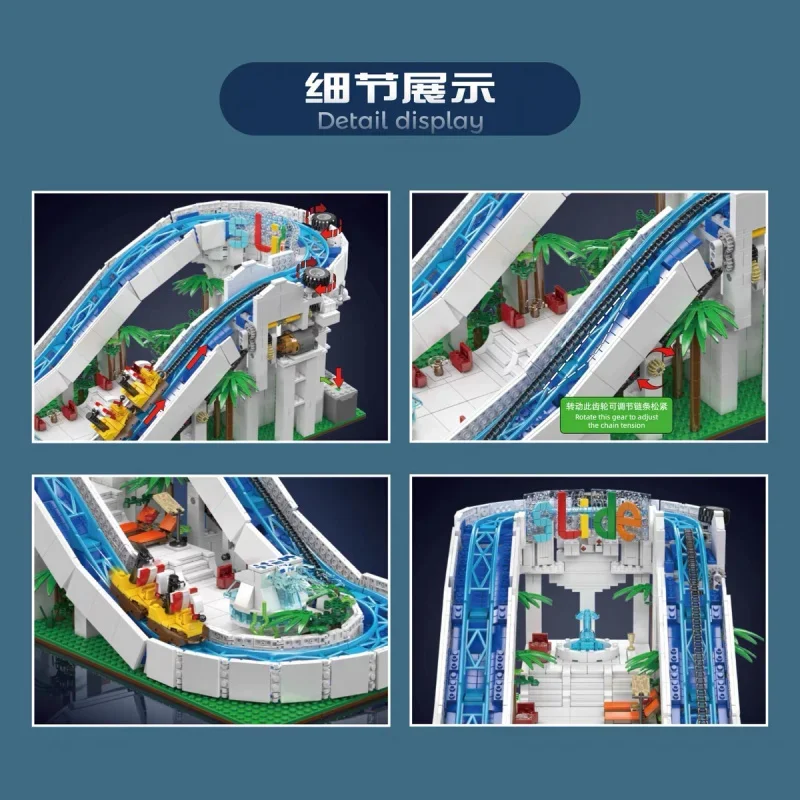 

Mould King 11021 Water slide Building Block Creative Brick Set Assembly Educational toys Kids Christmas Gift 2088 PCS