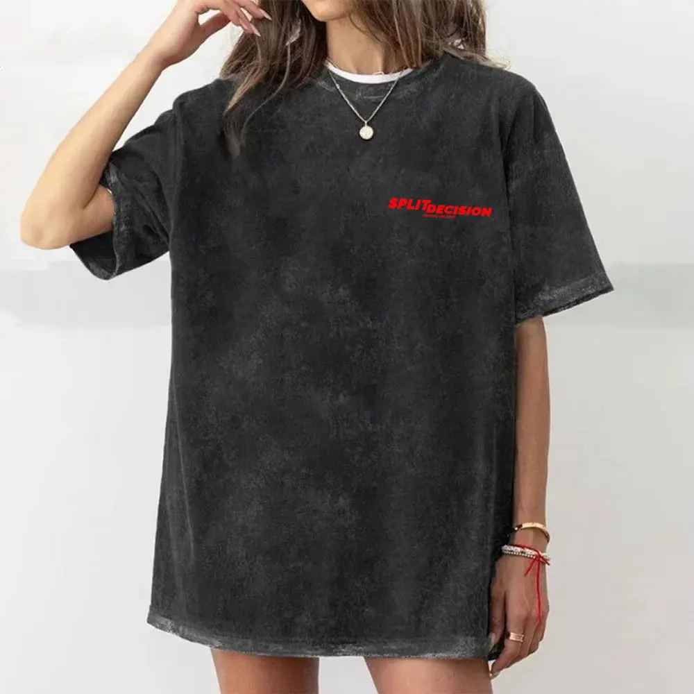 

Washed Vintage Rapper Central Cee & Dave Split Decision Album Graphic Print T-shirt Men Women Hip Hop Fashion Pop Music T-shirts