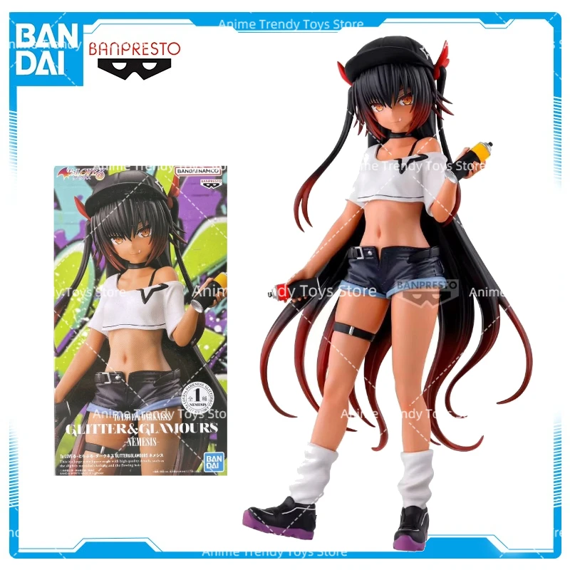 Banpresto para amar la oscuridad Nemesis ‌   Anime en Stock brillo Glamours piel negra modelo niña estatuilla diablo Kawaii juguete lindo regalo WY