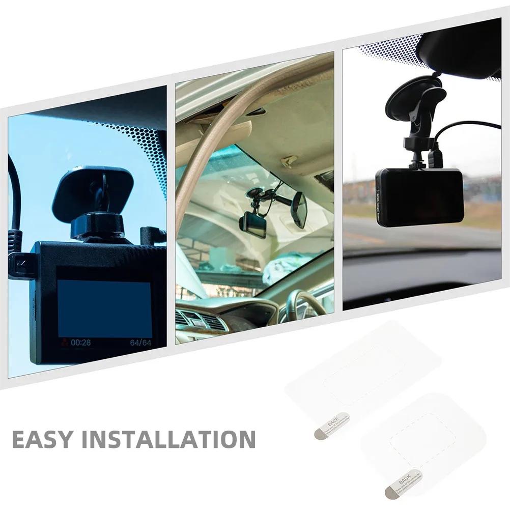 

16Pcs Dash Cam Electrostatic Film Clear Protective Sticker for Windshield Static Adhesive Mounting Film Car Glass Installation