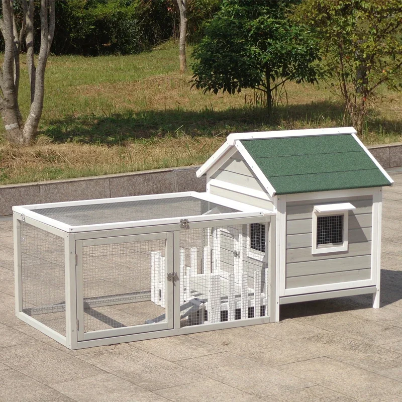 

Outdoor Solid Wood Dog Kennel Waterproof Sunlight Anti-corrosion Medium-sized Breeding Cage Pet House