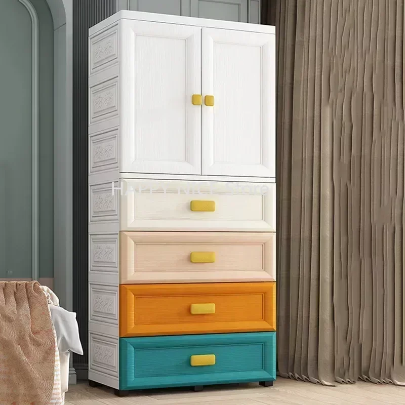 Armario Modular de almacenamiento de ropa, organizador de Armarios para bebés, cajón de plástico, muebles de dormitorio