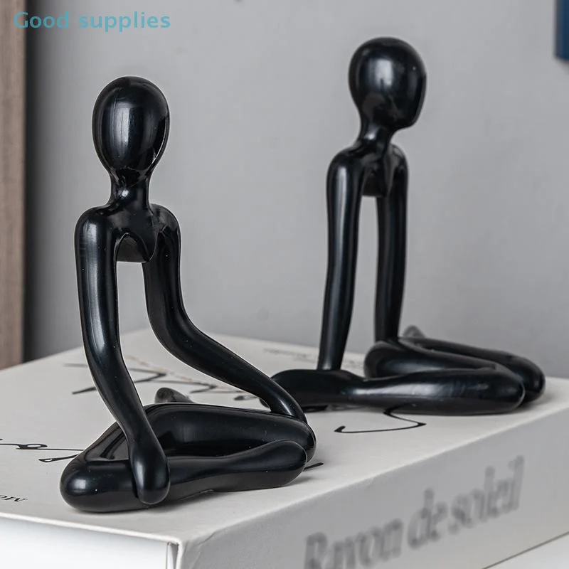 1PC Thinker Statue Collectible Resin Abstract Art Sculpture Desktop Ornaments Christmas Gifts Home Decor For Office Study Shelf