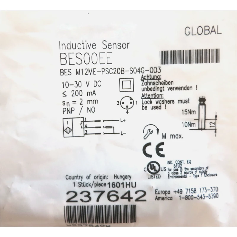 

M12ME-PSC20B-S04G-003 M12ME-NSC20B-S04G-003 новый высококачественный датчик переключателя