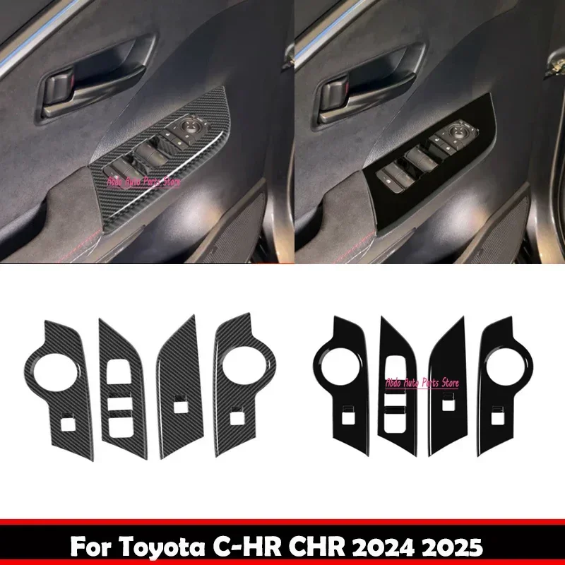 ABDO LHD  For Toyota CHR C-HR 2024 2025 interior accessories ABS door armest window rise switch cover glass lift buttton panle c