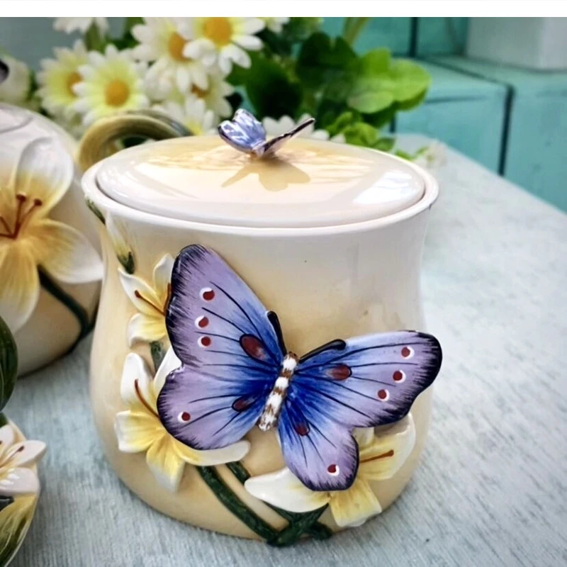 

Ceramic Tea Storage Jar Room Decoration Small Kitchen Food Container