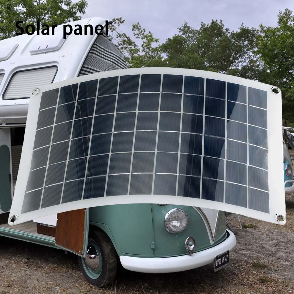 Zonnepanelen Fotovoltaïsche Panelen Buiten Flexibele Polykristallijne Rv Solar 18W 18V Dual Usb 30a 100a Contrallor Output