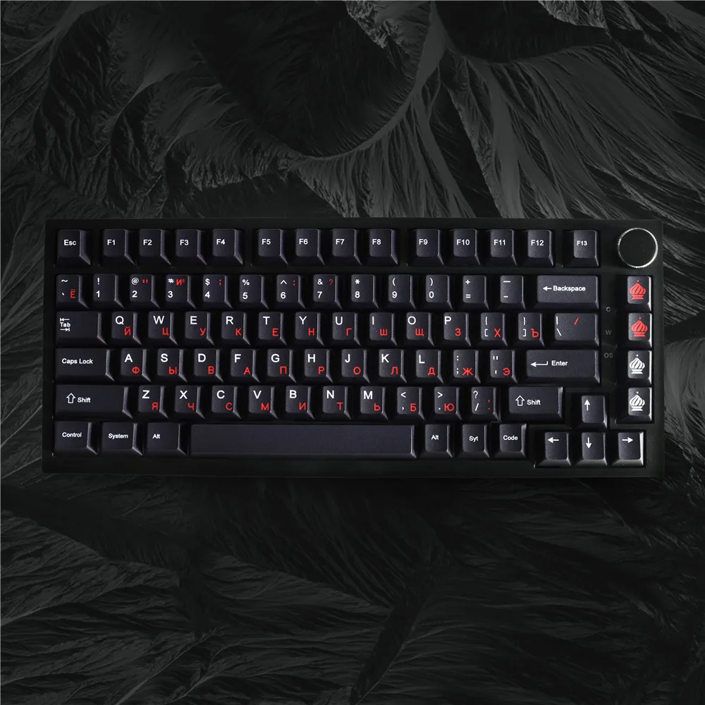 Russian keycap Original height PBT sublimation 129 key small full set of mechanical keyboard cap