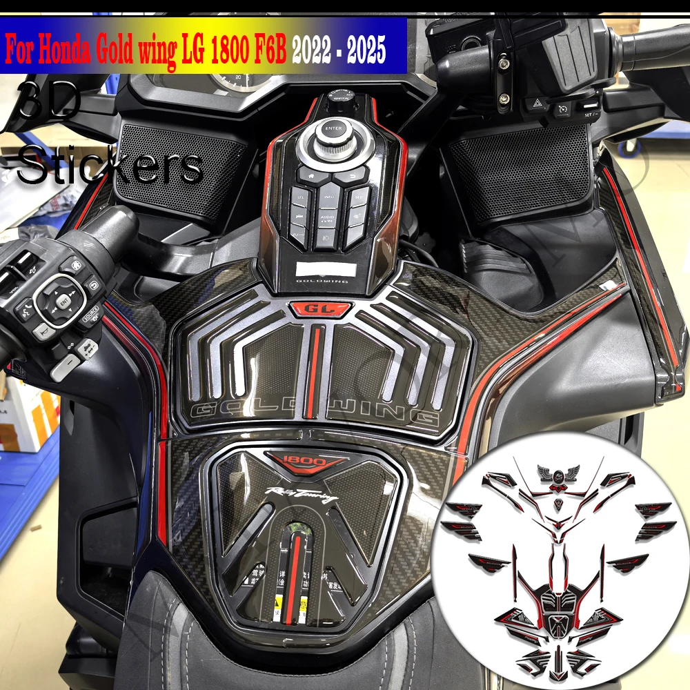 For Honda Gold wing LG 1800 F6B 2022 - 2025 Goldwing GL1800 Motorcycle Gas Fuel Oil Tank Pad Protector Stickers Decals