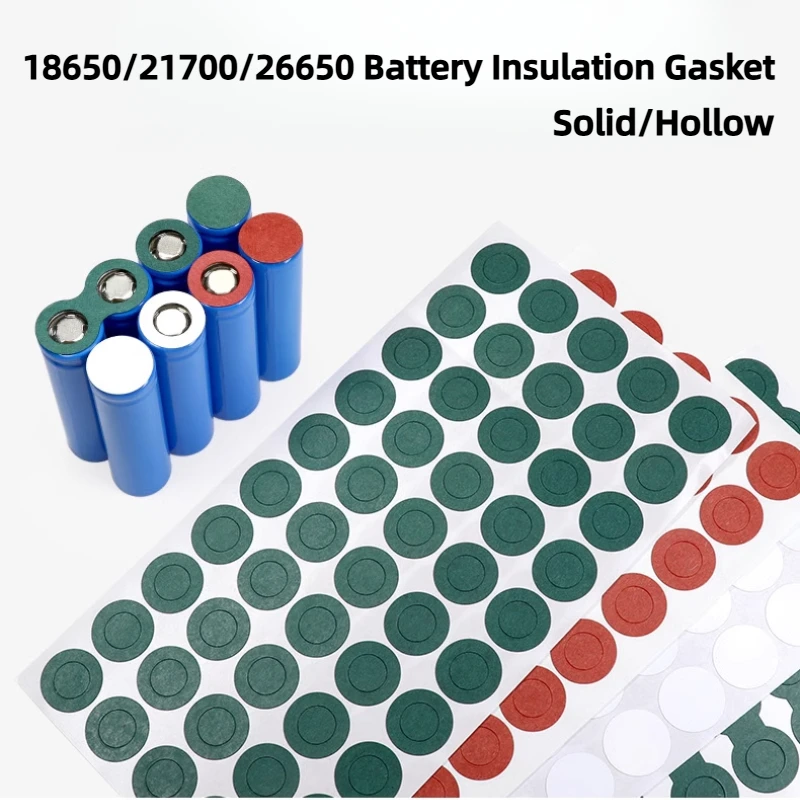 

Solid Hollow 18650 21700 26650 Li-ion Battery Insulation Gasket Pack Cell Barley Adhesive Paper Glue Electrode Insulated Pads