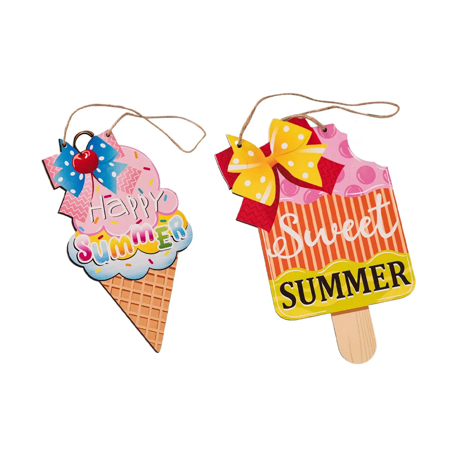 Ice Cream Sandbeach Hanging Sign Hanging Door Sign,Small Door Hanging Board