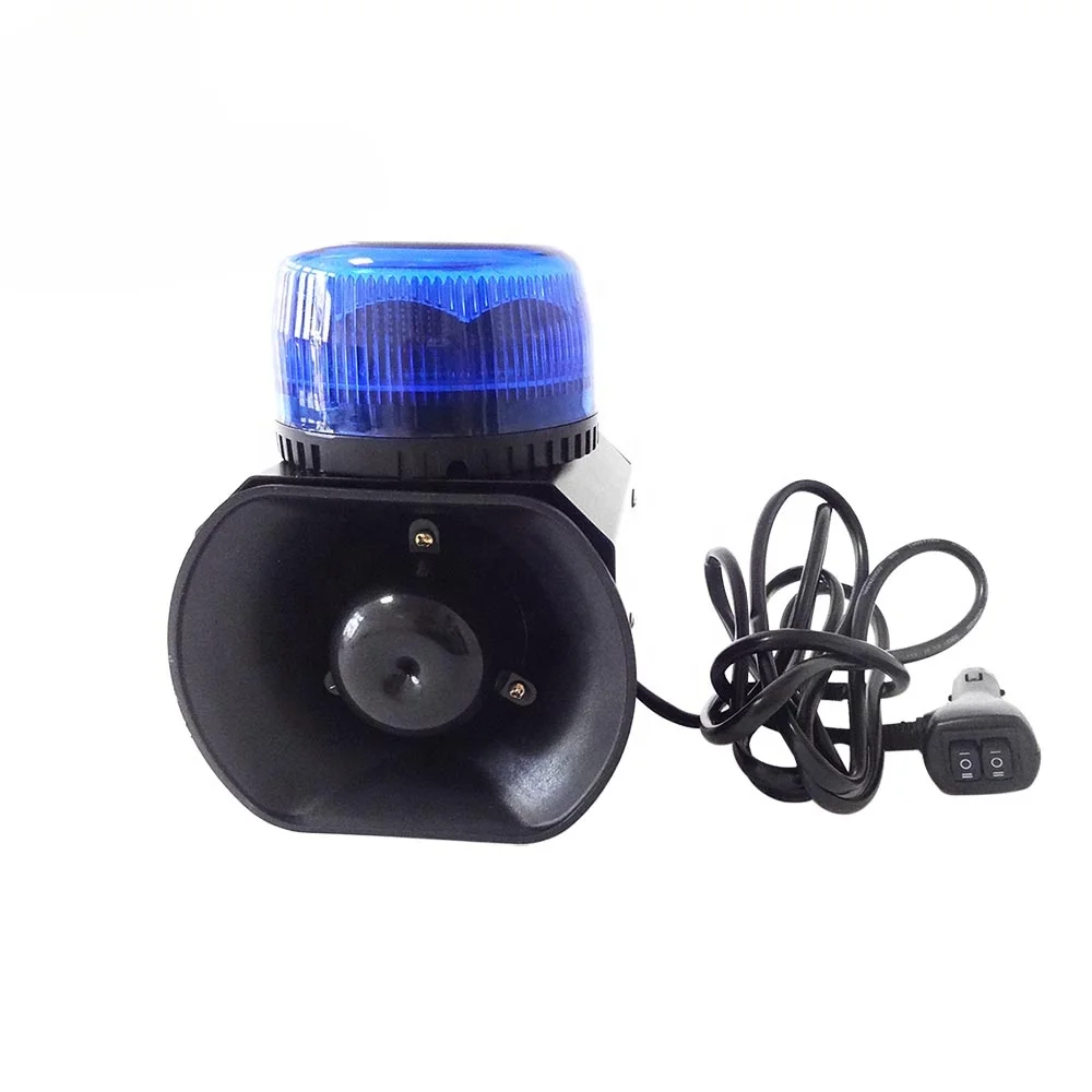 8W LED rescue light 12V 40W speaker with 8 flashing modes