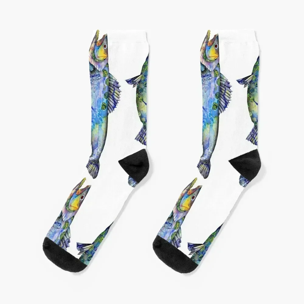 

Wild Walleye Socks Novelties snow with print kawaii Women's Socks Men's