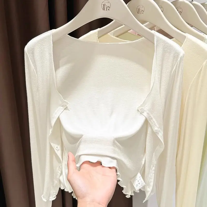 plus Size Modal Sun Protection Ice Silk Thin Outerwear Women's Fashion Air Conditioner Covering Short Jacket Shoulder Shawl