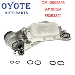 OYOTE 12992593 93186324 Engine Oil Cooler Oil Filter Assembly Aluminium For Cruze Sonic Aveo G3 Orlando Opel Vauxhall Astra