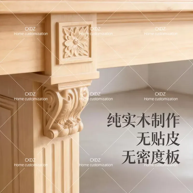All Solid Wood Custom Retro Living Room Conference Table Large Long Desk for Home Office Meeting Space Natural Log Furniture